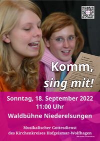 Plakat Sing-mit-Gottesdienst am 18. September 2022